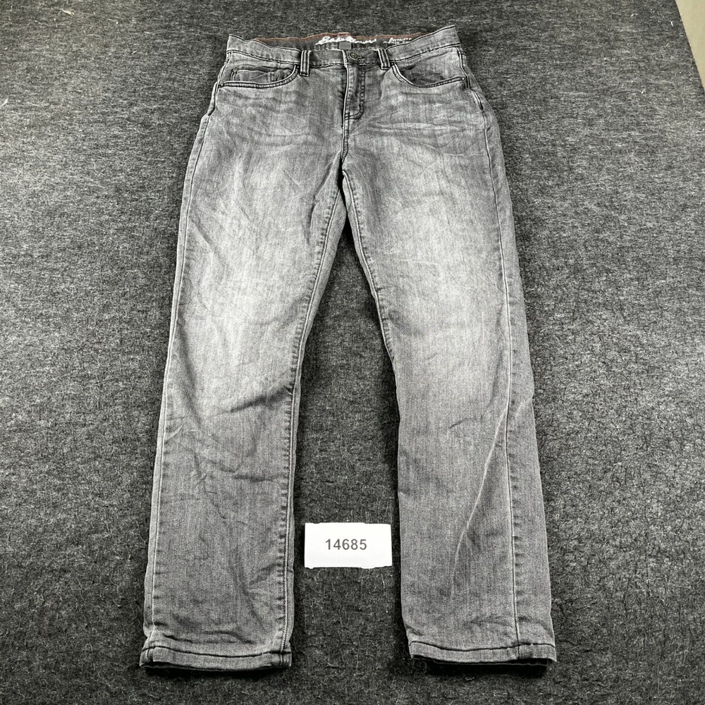 Eddie Bauer Jeans Womens 6 Gray Flannel Lined Boyfriend Midrise Straight Leg